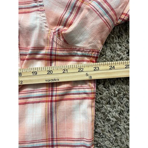 Wrangler Turquoise Pearl Snap Button Up Shirt Womens XL Western Rodeo Aztec - Picture 7 of 8